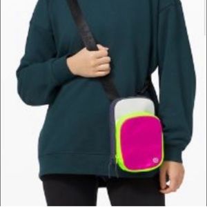 NWT Lululemon The Rest is Written Crossbody 2L Pink Green Pouch Bag Purse NEW